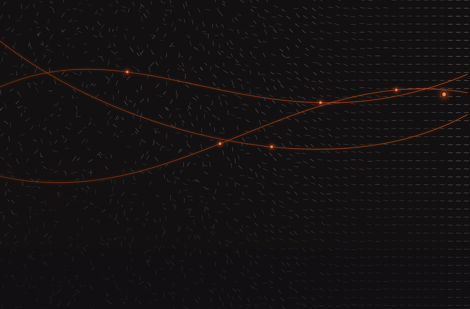 Abstracte visualisatie van AI-agents die werk stroomlijnen